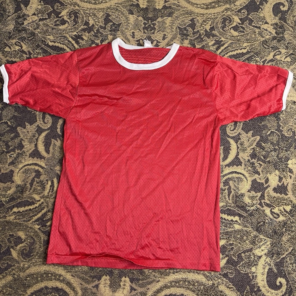 Vtg Football Practice Jersey Southern Athletic Red Mesh Mens Size M Made In USA